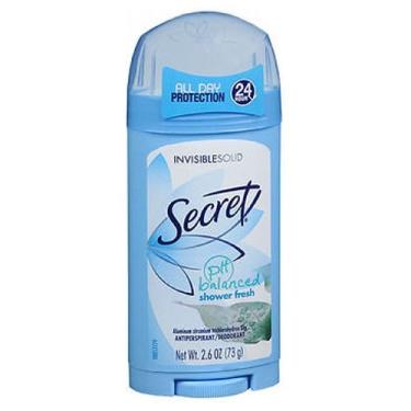 Imagem de Desodorante antitranspirante Secret Invisible Solid Shower Fresh 2.6 oz da Secret (pacote com 6)