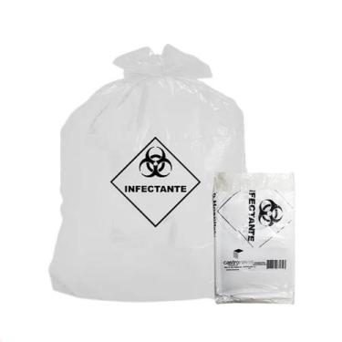 Imagem de Saco Lixo Hospitalar Infectante 100L Pacote 100 Un 75x105 cm - Rava