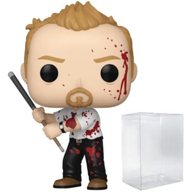 Imagem de POP Movies: Shaun of The Dead - Bloody Shaun Specialty Series Chase Limited Edition Exclusive Funko Vinyl Figure (Bundled with Compatible Box Protector Case), Multicolor, 3.75 inches
