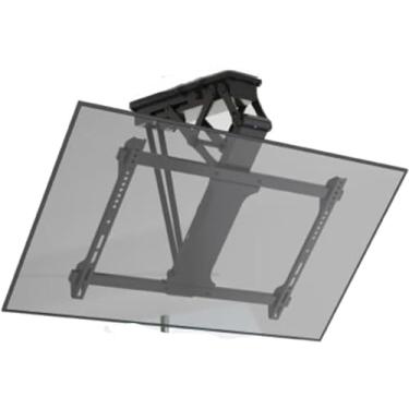 Imagem de CUTPOIY Suporte de parede de TV, suporte de TV elétrico de teto, elevador de TV suspenso oculto, suportes de parede de TV e suportes de montagem inclinável para TVs de 32 a 75 polegadas para TVs de 26