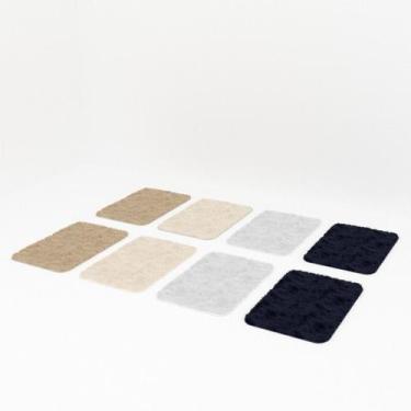 Imagem de Kit Jogo 8 Tapetes 60 X 40 Cm Peludo Banheiro Porta - Tapetes Saturs