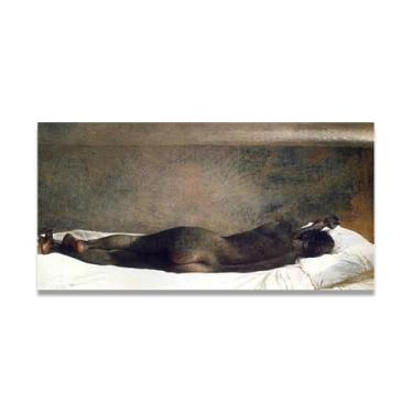 Imagem de Barracoon Andrew Wyeth Impressão em tela - Arte de realismo americano, aquarela e pintura de têmpera de ovo para decoração de casa 20 x 40 cm