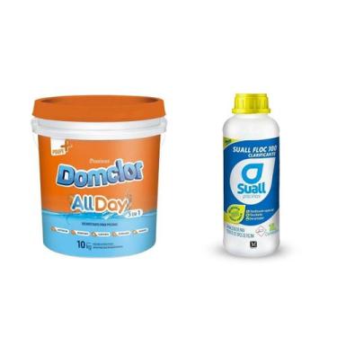 Imagem de Cloro multiação allday 5 em 1 10kg com clarificante suall 1l - DOMCLOR