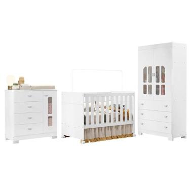 Imagem de Quarto de Bebê New Katatau Branco Acetinado - Reller