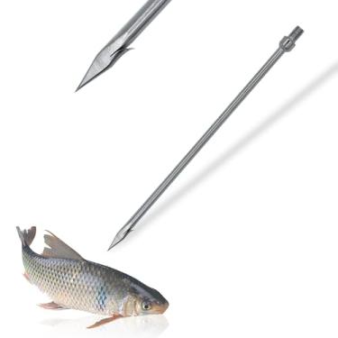 Imagem de Dutiplus Arpão de pesca grande de aço inoxidável com barra de 1 a 11 garras para garfo de pesca com parafuso de 8 mm para pegar toupeiras grandes (1 garfo prateado)