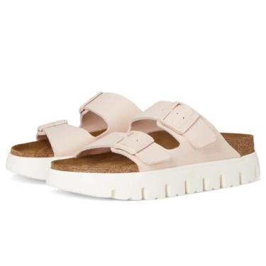 Imagem de Birkenstock Sandália feminina Papillio Arizona Chunky-Birko-Flor, Rosa claro, 8-8.5 Narrow