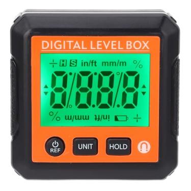 Imagem de Caixa de Nível Digital ímã de ímã Eletrônico Inclinômetro Inclinômetro Transferidor Processamento de Madeira Reparo Automóvel (Laranja)