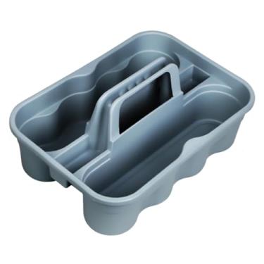 Imagem de Ｂｅｓｇａ Cesta de ferramentas de limpeza, balde portátil, caixa de transporte de utilidades para a maioria dos carrinhos de limpeza e limpeza de lavanderias, Azul