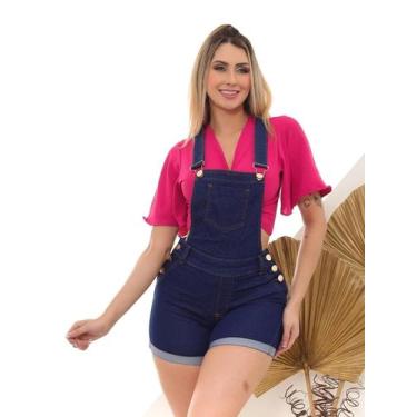 Imagem de Jardineira Jeans Curta Barra Dobrada - Abadallah , 38