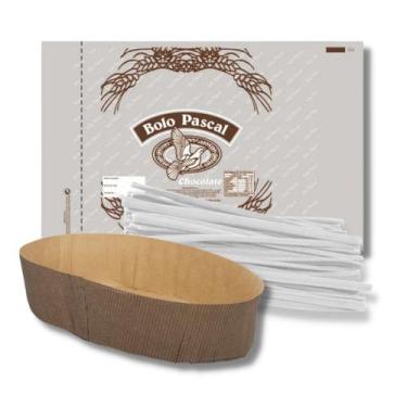 Imagem de Kit com 50 Formas Kraft para Colomba Pascal 100g - Tamarozzi