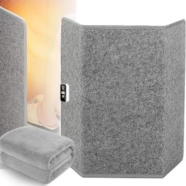 Imagem de Aquecedor De Pés Elétrico Para Debaixo Da Mesa, Aquecimento De Pés Aquecido Com 8 Níveis De Temperatura De Desligamento Automático De 4 Horas E Proteção Contra Despejo De 45 °, Aquecedor De