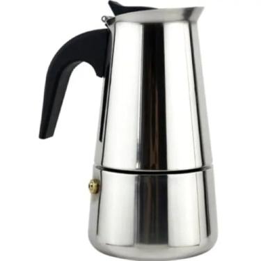 Imagem de Cafeteira Italiana Inox 6 Xícaras Moka Pot 300 ml Aço Inoxidável Indução Café Espresso Tradicional Italiano
