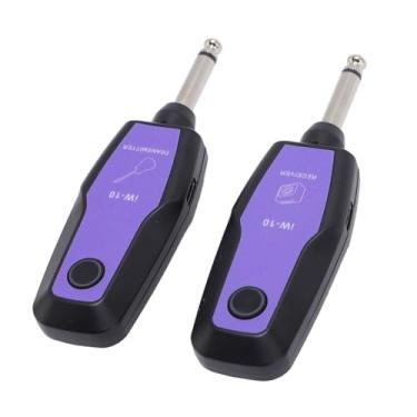 Imagem de Jectse de Guitarra Sem Fio de 48kHz de 24 Bits, Menos de 0,02% de Distorção, para Ukulele de Baixo de Guitarra Elétrica, Com Alcance de 98 Pés, 4 Canais USB C Recarregável Transmissor