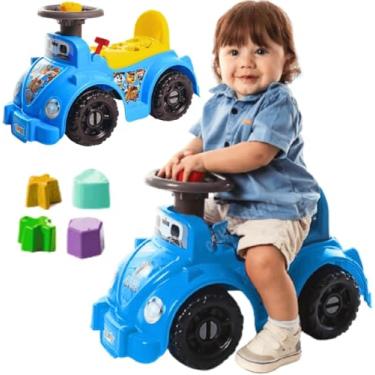 Imagem de Triciclo Carrinho de passeio Andador para Bebê Diversos Modelos Confortáveis Seguro com acessórios removiveis Cestinha Buzina presente criança 1 ano menino menina 12 meses (Andador Azul)