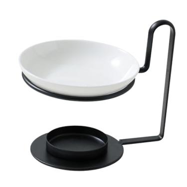 Imagem de IEUDNS Queimador de óleo essencial de cerâmica, difusor de óleo, elegante queimador de aroma, suporte para velas, para decoração de spa de mesa