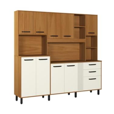 Imagem de Armário Grande Cozinha Sole 10 Portas 2 Gavetas Prateleiras