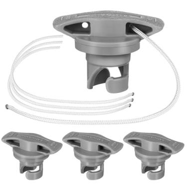 Imagem de TOPPERFUN 4 peças de plugue de válvula de ar de barco, tampas de válvula de barco infláveis, plugues de ar em espiral de PVC para piscina de caiaque de bote de borracha, acessórios de substituição