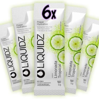 Imagem de MINI KIT LIQUIDZ 6 unid - Sabor Limonada Tropical - 1 pacote contém 6 sachês de Eletrólitos Sem Açúcares