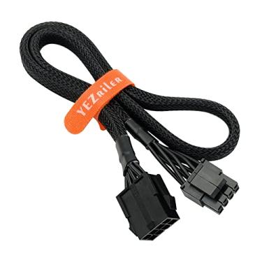 Imagem de YEZriler (Pacote com 2) Cabo de extensão de CPU de 8 pinos, ATX CPU 8 pinos fêmea para CPU 8 pinos (4+4) cabo adaptador macho para placa-mãe 20,8 polegadas (53 cm)