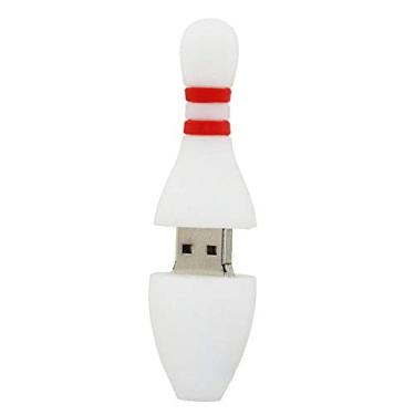 Imagem de 8 GB Modelo de boliche USB Flash Drive USB 3.0 Dispositivo de armazenamento USB Flash Disk USB Drive USB 3.0 Memory Stick USB Stick U Disk Pen Drive USB Flash Memory USB Disk Data Storage - Branco