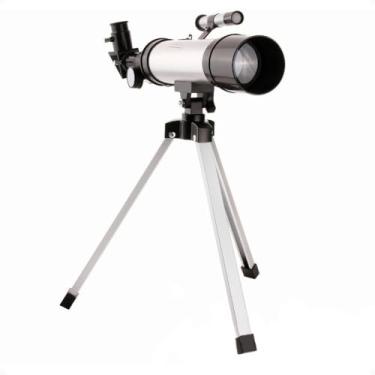Imagem de Telescópio Astronômico Refrator F36050 Abertura 50mm para Iniciantes em Observação Lunar e Celeste com Tripé