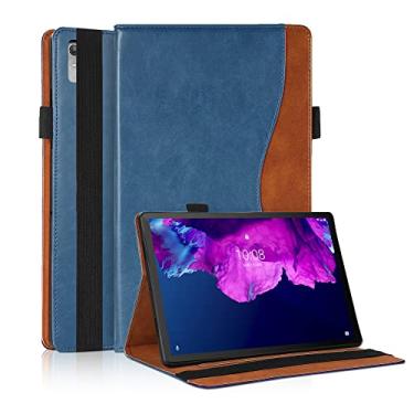 Imagem de TIPOYOROO Capa para Lenovo Tab P11 2ª Geração/Xiaoxin Pad Plus 2023 11,5 polegadas TB350FU/TB350XU Capa de couro PU premium com suporte dobrável para Lenovo Tab P11 2ª geração 11,5 polegadas - Azul marinho