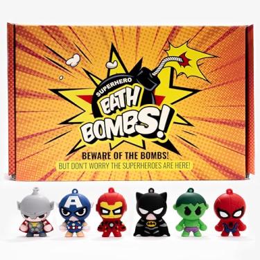 Imagem de Cosmetics Stories COSMETICS STORIES-Superhero Bath Bombs for Kids with Surprise Inside - Organic, Gentle, and Mess-Free Bath Time Fun for Kids - Vibrant Colors and Amazing Scents - Amazing Gift for