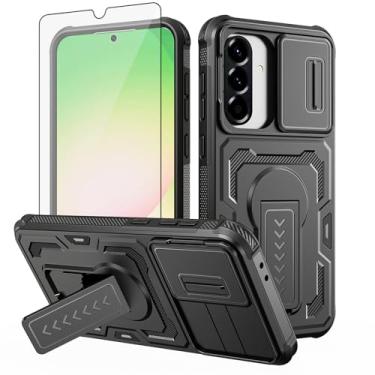 Imagem de Capa de telefone para Samsung Galaxy A36 5G/A56 com película protetora de tela de grau militar, resistente, à prova de choque, suporte, suporte, proteção celular A 36 36A LTE SM-A366U 56 56A Mulheres
