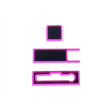 Imagem de Next Level Inc | Almofadas Turtlebox Seadek | Serve apenas para o modelo Ranger | Padrão escovado, sem design | Suporte adesivo | Acessórios para alto-falante Turtlebox | Preto/Rosa paraíso