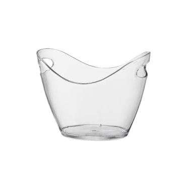 Imagem de Balde de gelo para festas Balde de gelo de acrílico Balde de champanhe de grande capacidade, Balde de bolinha de gelo, balde de gelo, recipiente de gelo, balde de vinho (transparente)