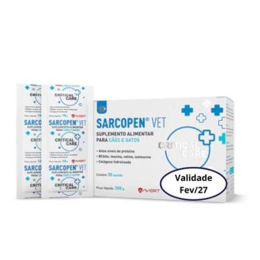 Imagem de Sarcopen Vet 30 Sachês Unidades Suplemento Alimentar Para Cães Gatos -