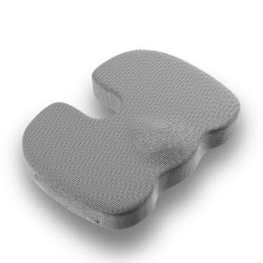 Imagem de Almofada Ortopédica para Coluna, Cóccix e Hemorroida, Assento Ergonômico em Espuma e Gel, com Capa Removível