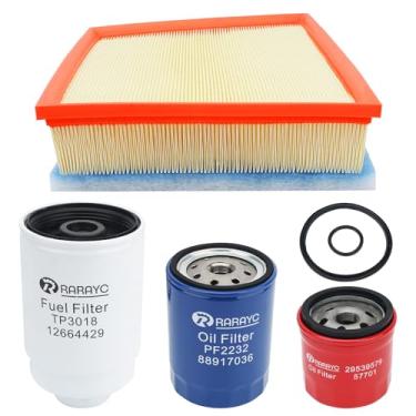 Imagem de RARAYC Kit De Filtro Duramax Diesel 6,6L, Combustível/Óleo/Ar/Transmissão, Compatível Com Chevy Silverado/Gmc Sierra 2500 3500 Hd 2001-2016, Substitui #Tp3018, Pf2232, A3141C, 29539579