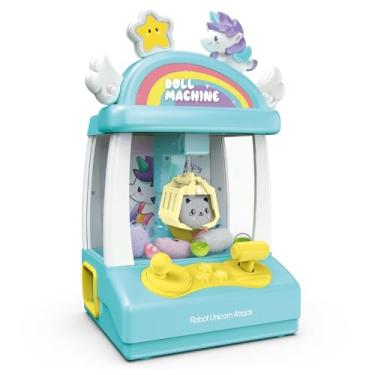 Imagem de Mini Máquina de Pegar Bichinhos de Pelúcia Infantil Brinquedo com Som e Luz Garra