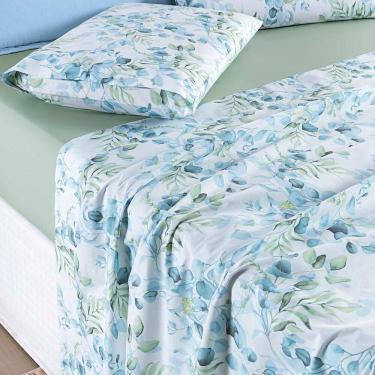 Imagem de Jogo Cama Lençol Maris Casal Padrão Percalle 200 Fios Estampado 4 Peças Forest Verde