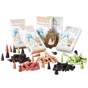 Imagem de Cones de incenso alemães originais – Knox 5 pacotes (120 cones) | Pão de mel de gengibre, pinheiro da floresta, casca de canela, maçã de Natal e aroma de feriado | para casas de defumadores e