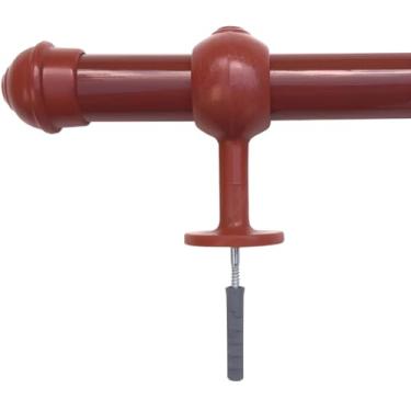 Imagem de Kit Varão de Madeira Para Cortinas de Quarto, Sala e Cozinha.(MOGNO,1,20 Mts)