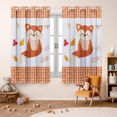 Imagem de Cortina Infantil Decorativa, 2,00 x 1,50m, Poliéster, Estampada, para Quarto de Criança (RAPOSA)