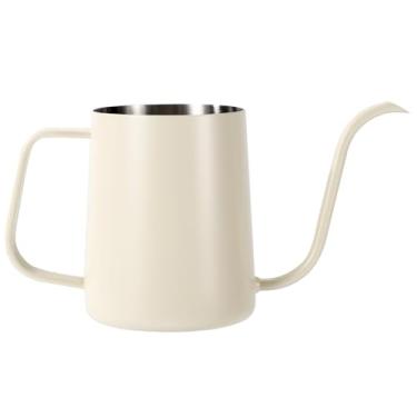 Imagem de Regador de Plantas, 600ml Aço Inoxidável Vaso de Água com Bico Longo e Curvo para Plantas De casa Bonsai Suculentas Flores (Branco)