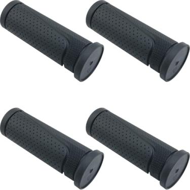 Imagem de WHYHKJ 2 pares de guidão curto de borracha preto tipo E 9 cm de comprimento equipamento antiderrapante para mountain bikes bicicletas dobráveis bicicletas de engrenagem fixa