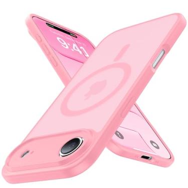 Imagem de Maozis Capa magnética à prova de choque para BCD, [proteção total da câmera] [compatível com Magsafe] [Antiderrapante] [Proteção Mil-Grade] Capa de telefone fina anti-amarela translúcida fosca para