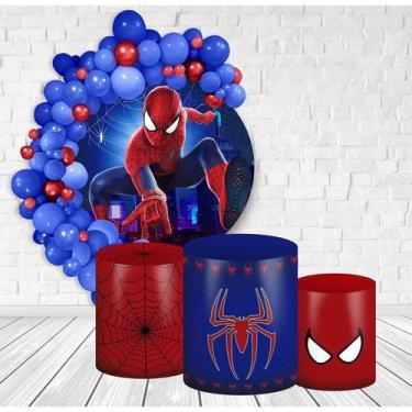 Imagem de Kit Painel Redondo + Trio Capas Cilindro Veste Fácil com Elástico Home