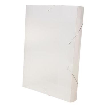 Imagem de Pasta com aba elástico ofício lombo 55mm - Line - transparente cristal - 0258.H - Dello