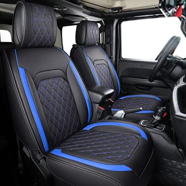 Imagem de Aierxuan Jeep Wrangler JK JL Capas de assento de 4 portas conjunto completo ajuste personalizado 2007-2025 Unlimited X Rubicon 392 Sahara Willys Sport Caminhonete de alta altitude couro impermeável