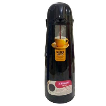 Imagem de Garrafa Térmica Chá Café 1,8 Litro Pressão Expressar Sanremo, Preta
