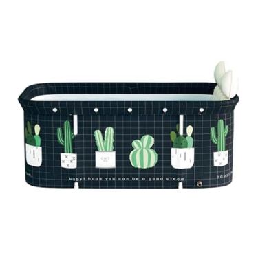 Imagem de Banheira Ofurô Dobrável Portátil Retangular PVC Com Encosto Inflável Cactos VG+
