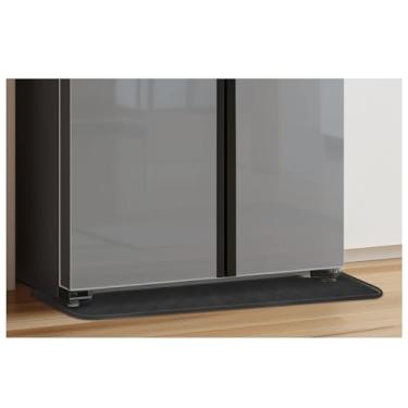 Imagem de ToLanbbt Tapete de derramamento de geladeira – protetor de piso de silicone de 94 x 21 cm com borda elevada, bandeja coletora de vazamento para máquina de lavar geladeira, secadora, refrigerador de