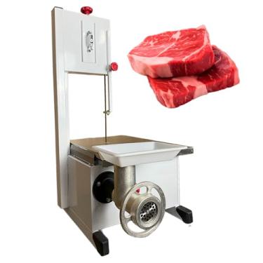 Imagem de Máquina de Serra Fita 1/2cv Carne Ossos com Moedor Picador Elétrica Profissional 2,06 Volante de Ferro e Mesa Móvel Ultra Sebem