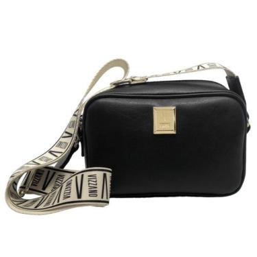 Imagem de Bolsa Feminina Alça Média Vizzano, Preto, Branco, UN