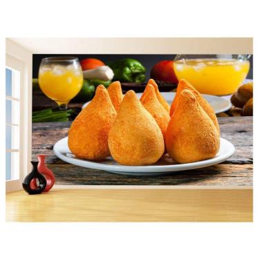 Imagem de Papel De Parede Alimentos Salgados Coxinha Bar 3,5M Al532